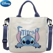 Resim Stitch Karikatür Mavi Omuz Çantası - Büyük, Hafif Tote, Ayarlanabilir Askılar ile, Günlük Seyahat ve Alışveriş için Mükemmel, İdeal Tatil Hediyesi, Festiv Tatil Aksesuarı|Oyuncağı Tasarım|Dayanıklı Tutma Çantası, Stitch Aksesuarları 