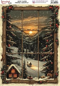 Resim Pirinç Dekopaj Kağıdı 30x42cm Pty-341 Yılbaşı 