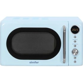 Resim Simfer SK-4605 Retro Mavi Mikrodalga Fırın 20 lt Kapasite 700 W Dijital Kontrol Özellikli 