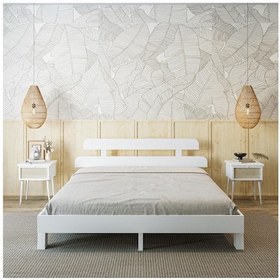 Resim Lotus New Frezya Model Beyaz Renk Ahşap Karyola-8 200 x 200 CM 