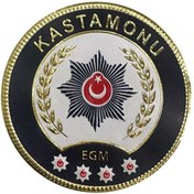 Resim ÇUKUROVA ÜTÜ KASTAMONU P o l i s Kol Arması 3D Plastik TPU, Yeni Tip, Cırtlı, Standart Ölçü, 1.sınıf Kalite 