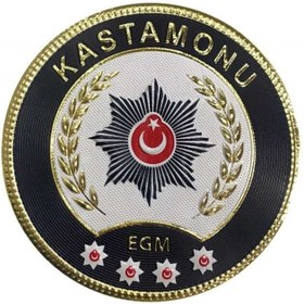 Resim ÇUKUROVA ÜTÜ KASTAMONU P o l i s Kol Arması 3D Plastik TPU, Yeni Tip, Cırtlı, Standart Ölçü, 1.sınıf Kalite 