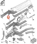 Resim PEUGEOT 301 SAĞ ŞASE KOLU ÜST SACI (ORJİNAL) 