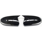 Resim HasAkman Hyundai Elantra Uyumlu Sinyalli Batman Yarasa Ayna Kapağı Piano Black 2011 2012 2013 2014 2015 