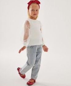 Resim Lolliboomkids Organze Kol Beyaz Renk Body - BEYAZ - 2-3 YAŞ - ST00311-BEYAZ-2-3 YAŞ 