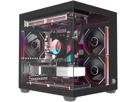 Resim Gameline Hıper V3 5x Rgb Fanlı USB 3.0 Gaming Bilgisayar Kasası Siyah 