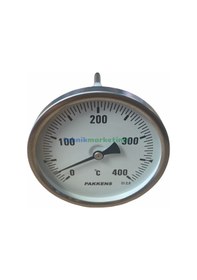 Resim 63 MM 400c Derece 10 Cm Arkadan Çıkış Fırın. Kazan Termometresi Pakkens 