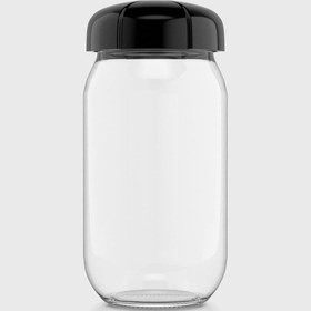 Resim Renga Rhea 1000 Ml Siyah Kapaklı Cam Kavanoz 131012 Siyah 