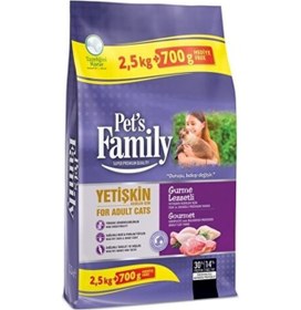 Resim Pet's Family Gurme Yetişkin Kedi Maması 2500 G + 700 G 