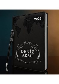 Resim Bk Gift Kişiye Özel İsimli Termo Sert Kapak 2026 Siyah Ajanda & Kalem -6, Öğretmenler Günü Hediyesi, Yeni İş Hediyesi 35339 Bk Gift Renkli 