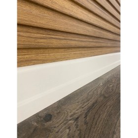 Resim Pasha Dekor 8 cm Lake Beyaz Parke Süpürgelik 