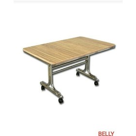 Resim Pratik 70X110 Tekerlekli Orta Sehpa Krom Nikel Kaplamalı Metal (494118493) 