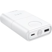 Resim Robor R722 Beyaz Taşınabilir 10.000 mAh Powerbank - Kablosuz Şarj ve Hızlı Şarj Desteği 