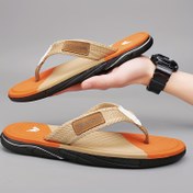 Resim Erkeklerin Trendy Thong Sandaletleri, Kapalı ve Açık Yürüyüşler için Casual Kaymaz Flip-flop Sandaletleri, Bahar ve Yaz için Plaj Ayakkabıları 