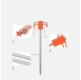 Resim Naturehike Çadır Kazığı 25 cm ( Galvanizli Demir ) 2 Pcs NH21YW133 