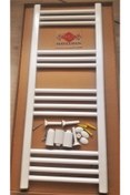 Resim ŞİMAŞ HAVLUPAN Şimaş 300x1200 15 Borulu Beyaz Havlupan 2 Adet Boru Gizleme Hediyedir 