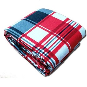 Resim Algelsineve Ekose Çift Kişilik Flanel Nevresim Seti, Nevresim + Y Kırmızı 