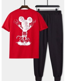 Resim Unisex Usual Suspect Baskılı 2'li Eşofman Takımı Kırmızı 