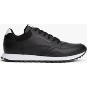 Resim Tommy Hilfiger New Runner Eva Tabanlı Deri Klasik Erkek Siyah Sneaker Fm0fm055120gx Siyah 