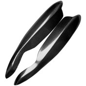 Resim Fortwo İçin Smart İçin Araba Far Kaş 451 2009 2014 Karbon Fiber Dekorasyonu 