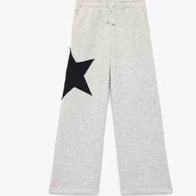 Resim Koton Yıldız Nakışlı Cepli Beli Bağcıklı Geniş Paça Eşofman Altı Kar Melanj 6skg40157ak Gri Melanj 