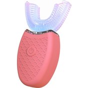 Resim Moveevo Taşınabilir Diş Fırçası U Şekli Diş Fırçası Silikon Diş Fırçası Başlığı Ipx7 Su Geçirmez Usb Şarj Pembe 