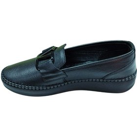 Resim Frida 2044 Kadın Siyah 37-41 Deri Tokalı Comfort Ayakkabı Siyah 