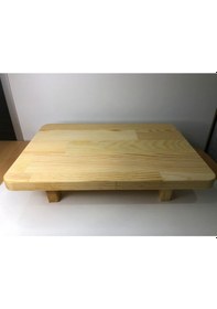 Resim Ahşap Ayaklı Kesme Tahtası Ve Sunumluk Çok Amaçlı Doğal Ahşap Dekoratif Tahta Ahşap 