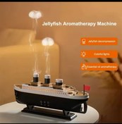 Resim Voground Titanic Gemi ModeliHava Nemlendirici Uçucu Yağ Difüzörü Denizanası Duman Halkası Sprey AROMA YAYICI 