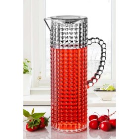 Resim Beta Moda Hub Boncuklu Şeffaf Sürahi 1,5 Lt ROYALEKS-82939 
