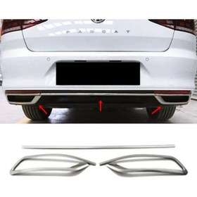 Resim Genel Markalar Vw Passat B8,5 Krom Difüzör Kromu 3 Parça P.çelik 2019 Ve Üzeri Uyumlu 