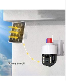 Resim qasul 1080P FULL HD Akıllı Alarımlı Sim Kartlı Güneş Enerjili Güvenlik Kamerası 