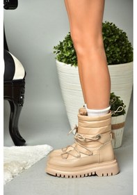 Resim Fox Shoes R312102404 Ten Paraşüt Kumaş Kadın Bot Ten 