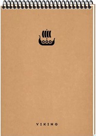 Resim Keskin La Plume Viking 17x24cm Bloknot Kraft Kapak 60yp. Çizgili Üstten Spiralli 145491-99 