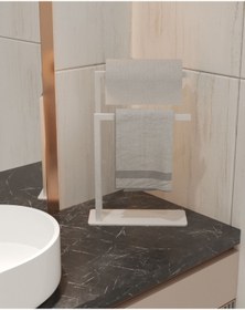 Resim AJU Havluluk Tezgah Üzeri Kağıt Havluluk Ev Banyo Dekorasyonu Paslanmaz Metal Tasarım Montaj Gerektirmez 