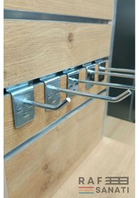 Resim 25 Adet Kanallı Pano Kancası 20 Cm Askı Kanca Raf Askısı Aksesuar Galvaniz 