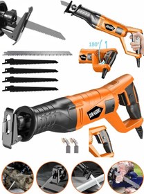 Resim Dragro GRZ-tlk9000 Turuncu 5 Uç 9000 Sjs 6 Kademe Devir Ayarli Bakir Sargili Beton Tuğla Kemik Kesme Tilki Kuyruğu 