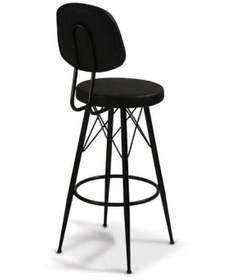 Resim sandalyecafesi 4 Adet 65cm Metal Ayaklı Deri Eyfel Bar Sandalyesi Taburesi Sc90187 