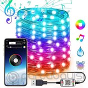 Resim ALLY 10MT 100 LED RGB Bluetooth Telefonla Kontrol Edilen Usb Led Lamba İos-Android 