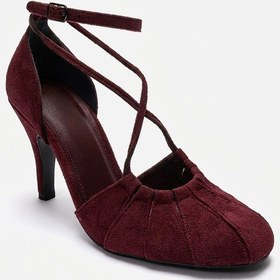 Resim Luvishoes Elıza Bordo Süet Kadın Topuklu Ayakkabı 