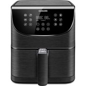Resim COSORI Pro 5.5 L Hazır Programlı 1500w Dokunmatik Panelli Yağsız Airfryer Fritöz - Siyah 