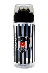 Resim Beşiktaş Taraftar 4 Bölmeli Beslenme Kutusu Çizgili 500 Ml Matara Kırtasiye Seti Siyah - Beyaz 