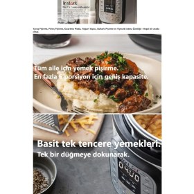 Resim Instant Pot Duo 7'si 1 Arada Akıllı Pişirici, 5.7 L Paslanmaz Çelik 