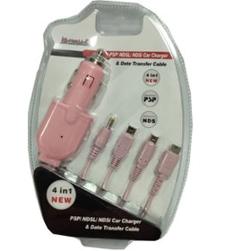 Resim GD34 Nintendo 3ds,Dsi,Ds,Ds Lite ve Psp Uyumlu 4in1 Usb Şarj Kablosu Pembe 
