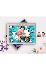 Resim Bk Gift Kişiye Özel Evleniyoruz Karikatürlü 1000 Parça Profesyonel Puzzle-8 