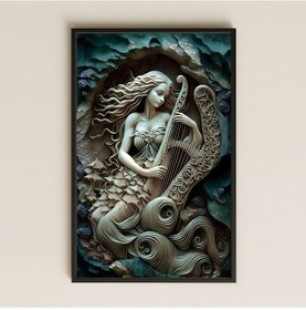 Resim Denizkızı Ve Arp Temalı Pleksi Tablo 