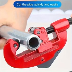 Resim 1 adet 1/8" - 1-1/8" Boru Kesici, Çelik, Alüminyum, Bakır ve Bakır Borular için Hızlı ve Kolay Boru Kesme Aracı - Dayanıklı Çelik Yapı, Rahat Kart Cebi Tasarımı, Boru Kesme Aracı | Ergonomik Sap | Dayanıklı Yapı, Boru Kesicileri ve Bükücüler 