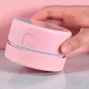 Resim TOUCHHERO Taşınabilir Manuel Masa Elektrikli Süpürge - Tek Dokunuşlu Emişli Mini Ergonomik El Tipi Toz Alma Cihazı, Ev Ofis Masa Düzenleme için Kompakt Pembe Tasarım, Öğrenciler ve Profesyoneller için, TOUCHHERO 