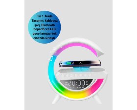 Resim Flamex 13 Renk Seçenekli Kablosuz Şarj Cihazlı LED Lamba 