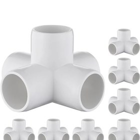 Resim Neevoyu 12 Adet 3/4 İnç 5 Yollu Pvc Bağlantı Elemanı - Dıy Mobilya, Raf Ve Seracılık İçin Dayanıklı, Uv Ve Çarpıma Dirençli 